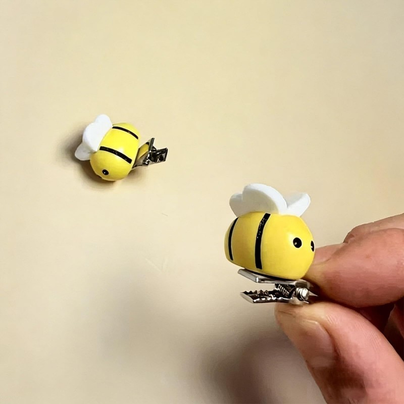 4pcs Spring Cute Bee Hair Clips - Cartoon Little Fat