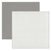 iStyle Square Reversible White and Grey Placemats and Coasters Set
