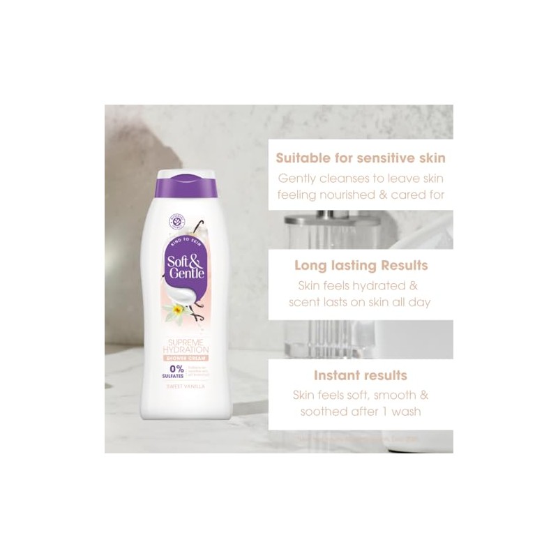 Soft & Gentle Sweet Vanilla Supreme Hydration Sulfate Free Shower