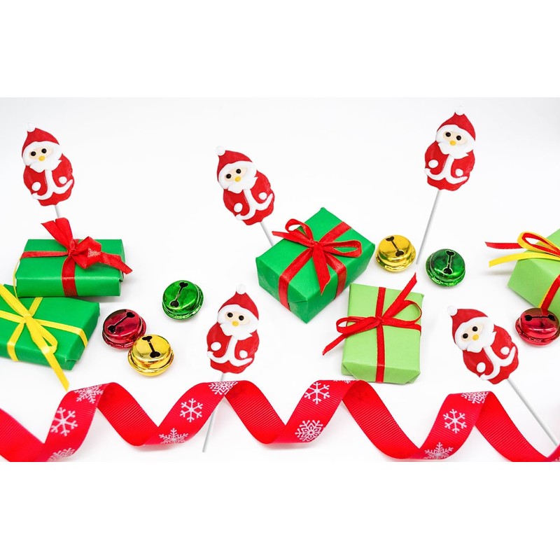 Christmas Santa Lollipop, Santa Clause, Candy Canes Suckers, Mixed Fruit