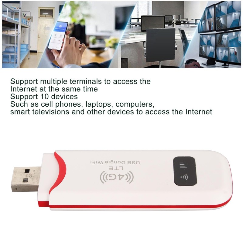 4G LTE USB-WLAN-Modem, Tragbarer 4G-Router mit SIM-Kartensteckplatz, Kabelloser WLAN-Signalempfänger, Netzwerkadapter