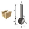 ENT Ball Groove Cutter TC Shank (C) 8 mm, Diameter