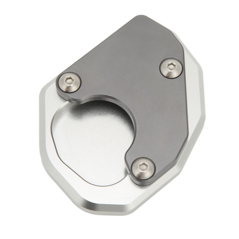 Motorcycle Side Stand Extension Plate Aluminum Alloy Gray Rustproof Replacement