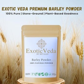 Polvo de hierba de cebada 3.53 oz – Superalimento verde 100% puro y natural – Vegano, sin gluten, sin OMG – rico en clorofila, fibra y antioxidantes –