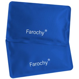 Farochy Reusable Ice Packs for Lunch Boxes - 2PCS Soft Ice Packs Freezer Packs for Cooler Gel Ice Packs, Keep Food Cold or Hot, Blue
