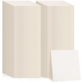 Disposable Paper Coasters Bulk, Cardboard Coasters 4 Inch White Coasters for Drinks DIY Crafts Kids Arts Bar Wedding (Square, 400 Pcs)