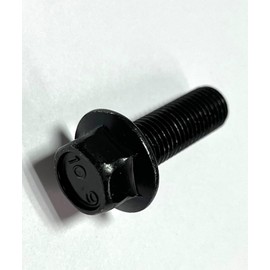 Black Plated M10P = 1.25 (Fine) X30L 10.9 High Strength Flange Bolt (b) Pack of 4