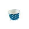 MMvolesy Paper Dot 8Oz Blue Disposable Ice Cream, Yogurt Cup,with