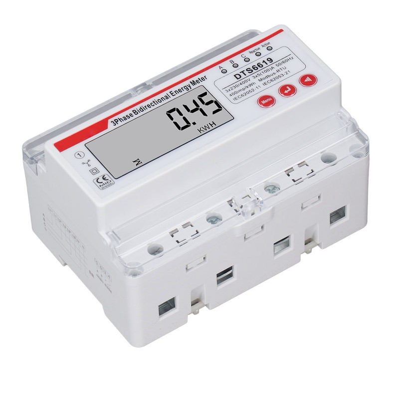 3 Phase 4 Wire Energy Meter LCD Display Multifunctional Button