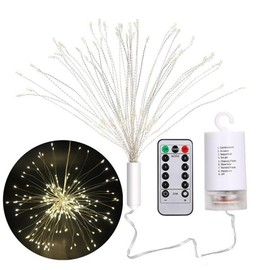 LED Firework String Lights 8 Mode Explosion Star Copper Wire Fairy Light Decoration with Remote Control