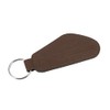 MZA Simson Brown Faux Leather Curved Keyring, brown