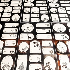 Christmas Silver Foil Gift Labels/Stickers - 100