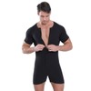 Landofgenie Mens Short Sleeve Onesie Jumpsuit Pajamas Stretchy Cotton One