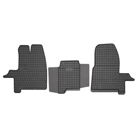 FROGUM EL Toro Rubber Mats All Year Round Set of Car Floor Mats for Ford Tourneo Custom III 2012-2021, for Ford Transit Custom 2012-2021 | Durable Rubber Material | 1.5 cm Protective Edge