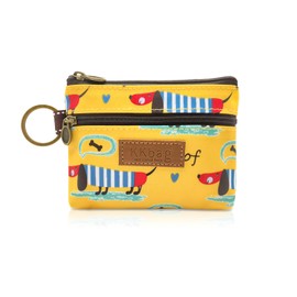 WisePoint Coin Bag, Waterproof Coin Wallet Small Coin Purse with Zipper and Keyring, Cute Coin Pouch for Women and Girls, Change Purse Mini Storage Bag for Coin, Cards, Lipsticks, Keys (yellow)