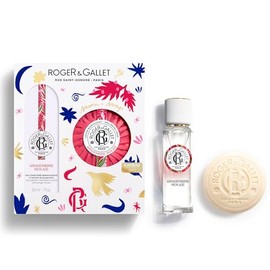 ROGER & GALLET | Gingembre Rouge Gift Set | 1 fl oz Wellbeing Fragrant Water | 3.5 oz Perfumed Soap | Limited Edition
