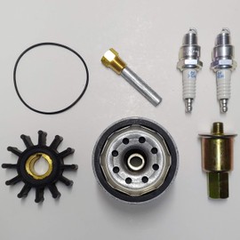 SCP-K14w2sp Maintenance Service Kit with Spark Plugs for Kohler Marine Gas Generators 3.5EFZ 4ESZ 5EFZ