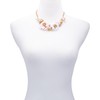 GUESS Goldtone Pink and White Floral Statement Necklace