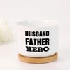 DecStic Husband Father Hero Ceramic Planters Bible Verse Planters for