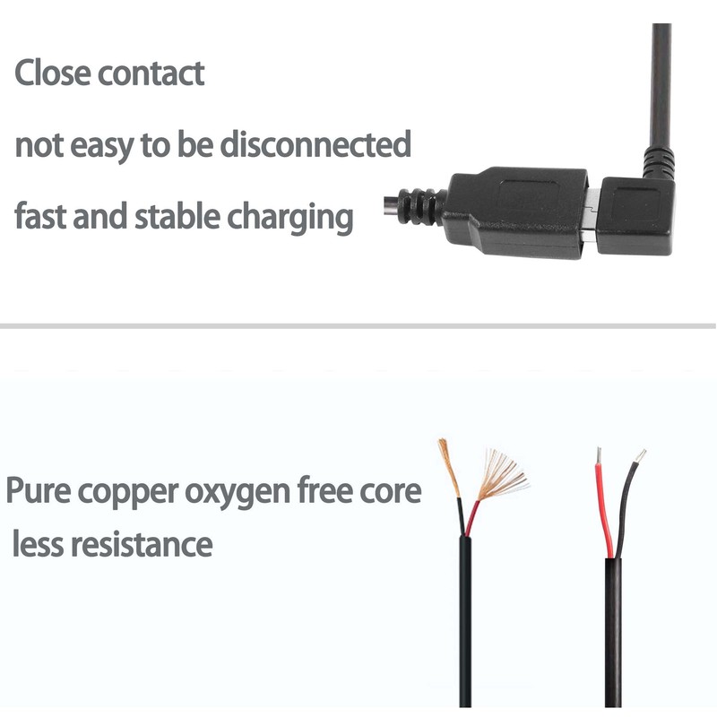 XMSJSIY USB 2.0 Female Pigtail Cable Extension Power Cable 22AWG
