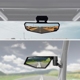 A & UTV PRO Side Mirrors and Rear View Mirror Kit for 2024 Polaris RZR XP 1000/ XP 4 1000 Ultimate/Sport/Premium, Adjustable Folding Convex Breakaway Rearview Mirror Accessories, 3PCS