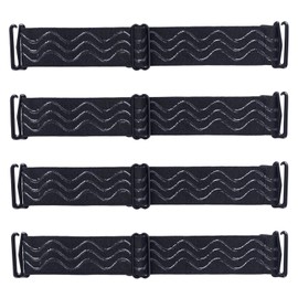 4 PCS Adjustable Elastic Band for 3 in 1 Half Wigs Removable Band Nonslip Wig Strap Black Elastic Bands for Glueless Wig Making Wig Cap Accessories(4 PCS Adjustable Elastic Band)