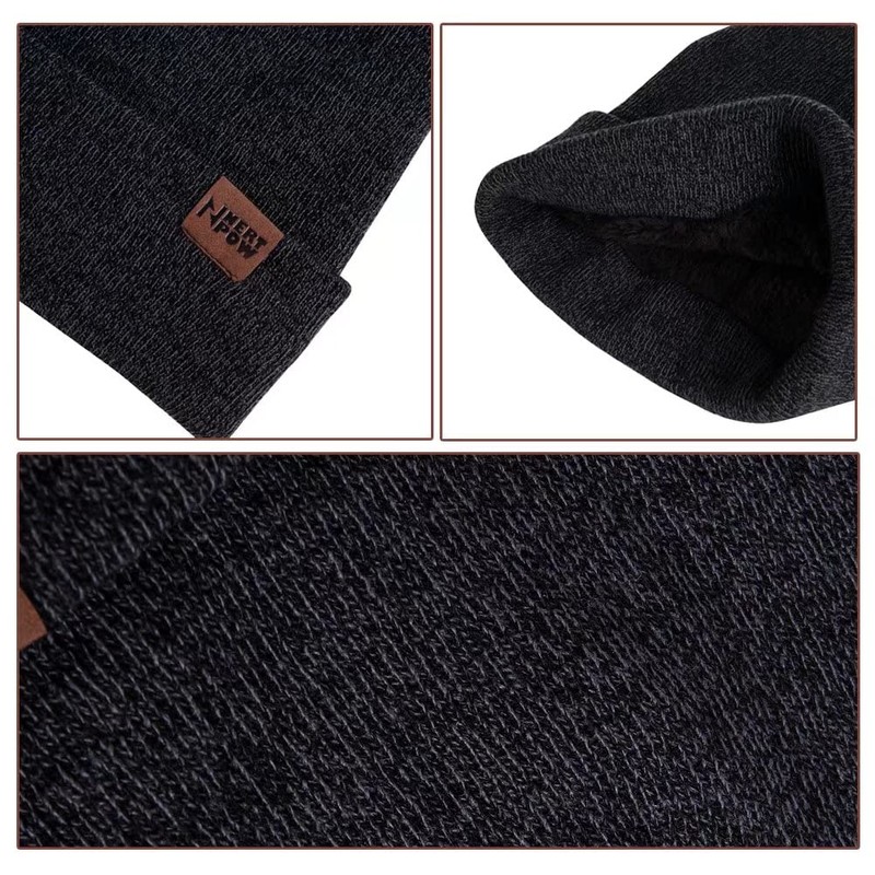 Gorro de invierno de 1 a 3 piezas con bufanda