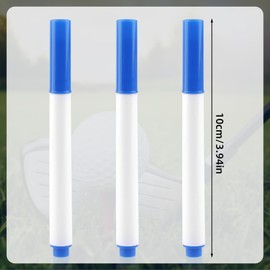 BOXOB 3pcs Golf Ball Highlighter Pens, 3.94in Long Colorless Glow in The Dark Pens Fun Golfs Balls Line Marker Tool Gift Light up The Night Golfs Balls for Men Women