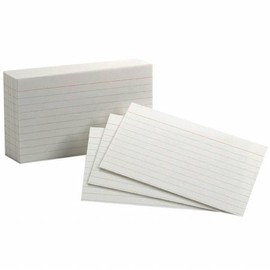 Oxford Ruled Index Cards, 4" x 6", White, 100 Per Pack (40141)