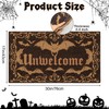 Halloween Unwelcome Door Mat, Gothic Dark Bat Doormat Indoor Outdoor