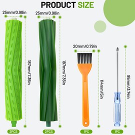 GlasFlength GlasFlength 2 Satz Rollen B1rste B1rsten Ersatzteile f1r iRobot Roomba E5 E6 E7 j7 j7+ j7 Plus i8 i8+ i7 i7+ i4 i3 i3+, Gummiwalzenb1rste Zubeh?r Kompatibel f1r iRobot Roomba E I J Serie Staubsauger