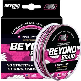 Pink Python Hi-Vis Braid - yards: 300 Yards, pound test: 60lb