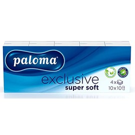 Paloma Paper Pocket Handbag Tissues Pack of "I Love Art" Exclusive Super Soft, 10 Packs of tissues 4 Ply