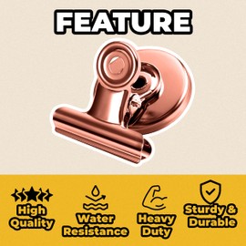 JJ PRIME - 10Pcs Magnetic Clips for Fridge | Colourful Magnetic Whiteboard Magnets | Fridge Magnet Clips | Notice Board Magnets | Magnetic Pegs Kitchen, Home, Office, School (Deluxe)