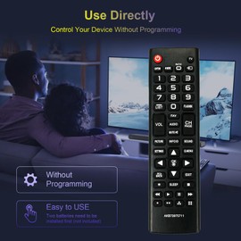 AKB73975711 Replaced Remote Control Compatible with LG TV AKB74475455 AKB73975712 AKB73975722 32LB555B 49LB5550 55LB5550 55LB5500 32LB560b 32LB5600 39LB5600 42LB5600 42LB5550 32LB550B AGF76631012