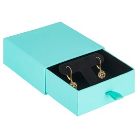 ALLUREPACK Sliding Drawer Reversible T-Style Earring Box & Pendant/Necklace Box for Women & Men - Universal Necklace/Earring Holder Case - Jewelry Gift Box Ideal for Earrings Pendant/Necklace Hoops