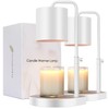 zukakii Candle Warmer Lamp 2 Pack Adjustable Height Dimmable Candle