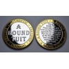 Extremely Rare 'A ROUND TUIT' Coin. Gift/Present. 30mm. Silver &