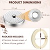 Dunkive Precision Shower Screen with Silicone Steam Ring, Compatible with