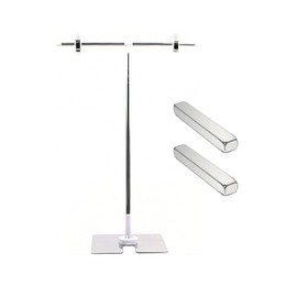 Frilance Shop T-Shaped Poster Stand with Magnet, Pop Stand, Prevents Blowing Up, Stretchable Adjustment, Stainless Steel, Durable, Rustproof, Pop Stand, Assembly Type, Easy Installation, Advertising