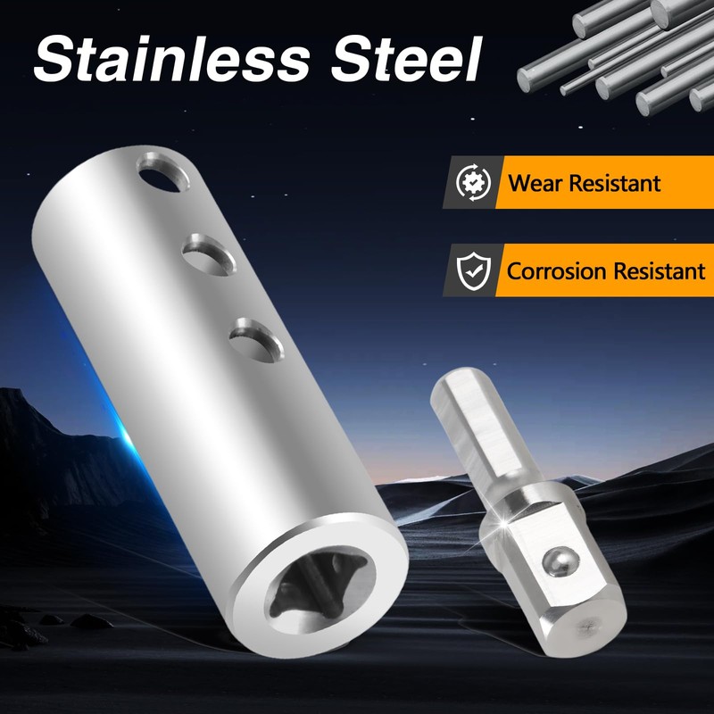KPALAG Upgraded Stainless Steel Trailer Jack Electric Drill Adapter with