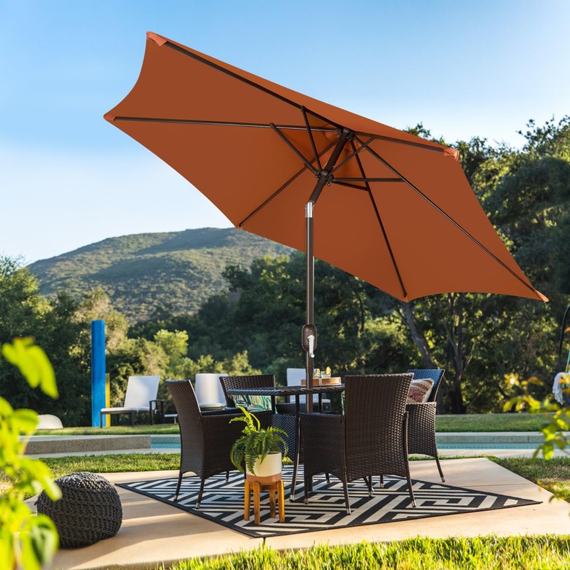 Blissun 7.5 ft Patio Umbrella, Yard Umbrella, Outdoor Market Umbrella