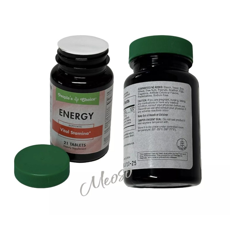 2 Bottles Energy May Support Vital Stamina 21 Tablets People's