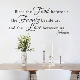 Kitchen Wall Decals Family Wall Decor Kitchen Stickers Prayer Quotes Dining Room Art Vinyl Lettering