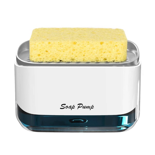 Bestseek Kitchen Dish Soap Dispenser with Sponge Holder 2-in-1 Countertop