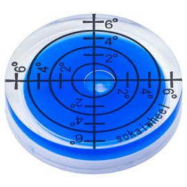 Level Level Level [DIY Advisor Recommended] Small, Round Shape, Mini, Graduated, Analog, Inclination, Measuring, Leveler, Tool, Installation (Color/Number) Sokaiwheel (1, Blue)