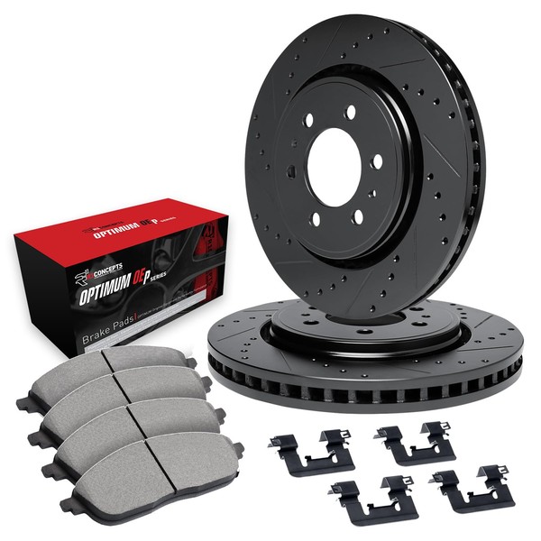 R1 Concepts Front Brakes and Rotors| Hardware Included| Front Optimum