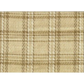 Soft Woven Scottish Cottage Plaid in Natural beige and tan  Upholstery Fabric