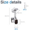 INCREWAY 4 PCS Silver Corner Closet Rod Support Bracket 90