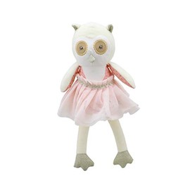 Wilberry WB004118 Dancer Owl Soft Toy Cream